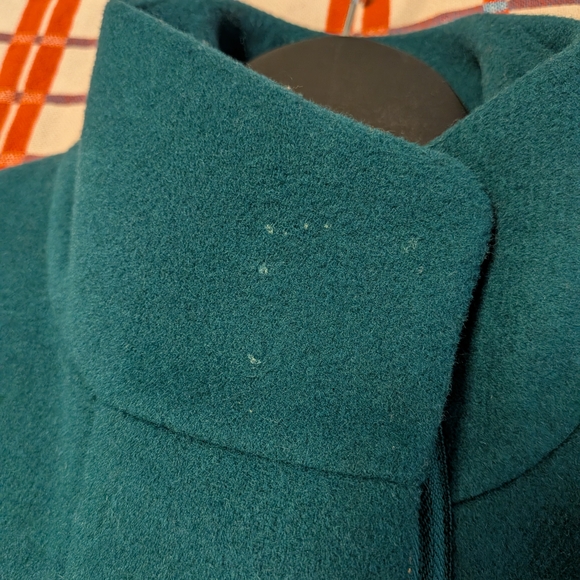 Women's JCrew Size 00 Green Wool Blend Cocoon Jacket - Picture 10 of 12